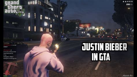 Playing As Justin Bieber And Killed All Cops In Gta5 4k 60fps Gameplay Youtube