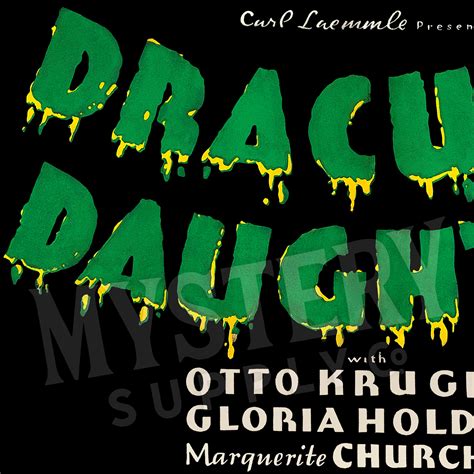 Dracula S Daughter 1936 Vintage Horror Vampire Monster Movie Poster Mystery Supply Co
