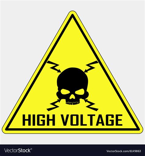 Danger High Voltage Sign Royalty Free Vector Image