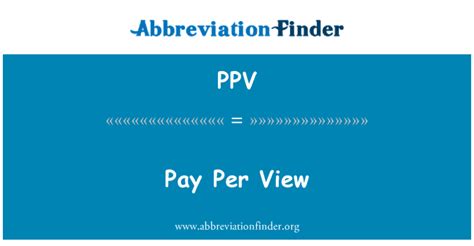 Definição De Ppv Pay Per View Pay Per View