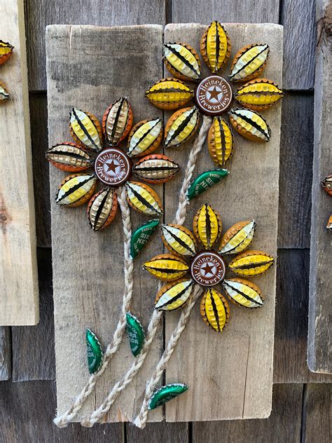 Bottle Cap Sunflower Etsy India