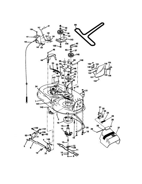 Mower Deck Diagram Parts List For Model Craftsman Parts