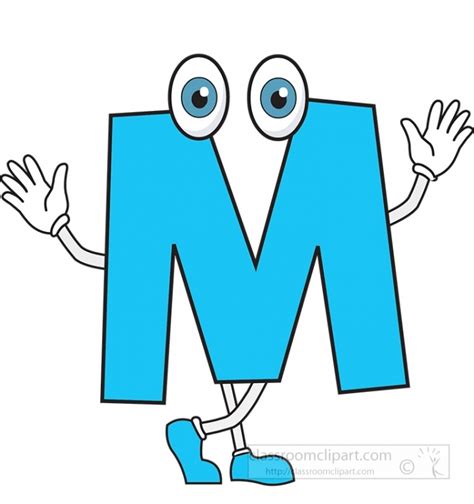 Cartoon Style Letters Upper And Lower Case Upper Case Letter M Cartoon