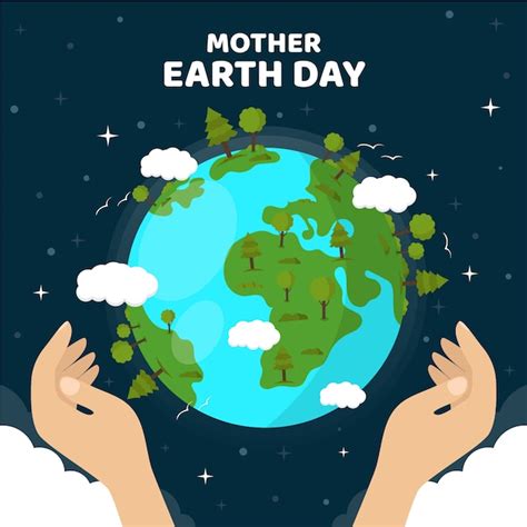 Free Vector Mother Earth Day Background Flat Design