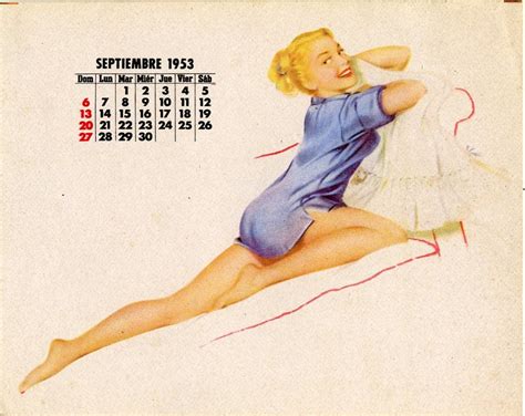 Vintage Rare Pin Up Calendar