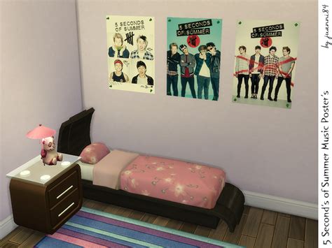The Sims Resource 4 Sets Of Music Band Posters V2