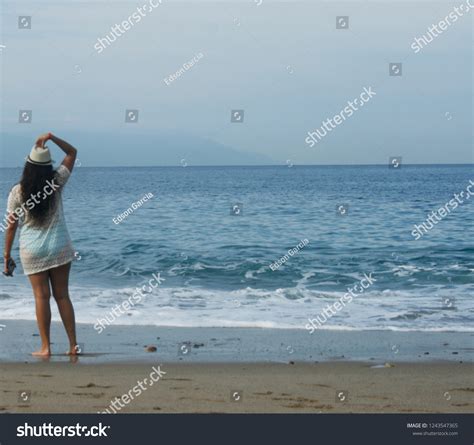 Woman Beach Bikini Stock Photo 1243547365 Shutterstock