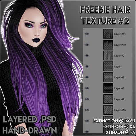 Imvu Freebie Hair Texture 2 Psd By Xtinxon On Deviantart