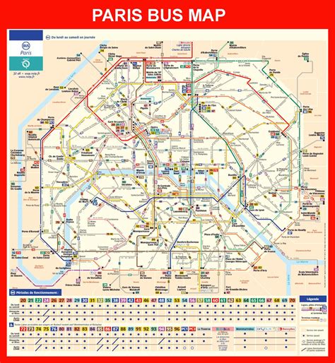 Paris Bus System Map Map Of Paris Metro And Street Île De France