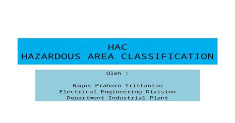Pptx Hac Presentation Hazardous Area Classification Dokumentips