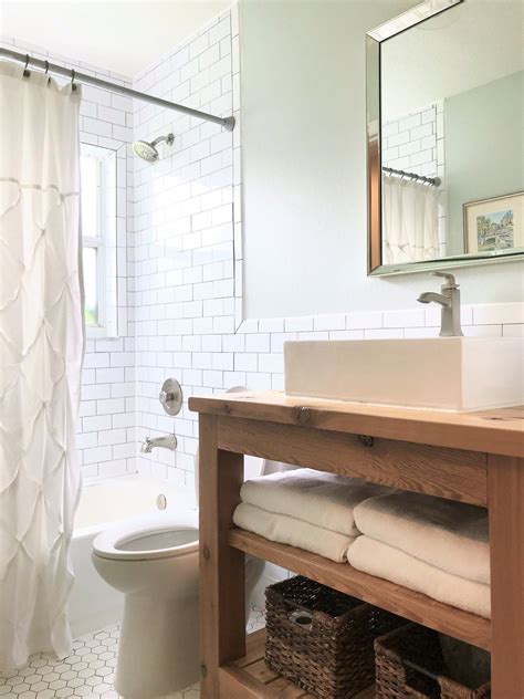 Guest Bathroom Remodel: Before and After (With images) | Cheap bathroom remodel, Guest bathroom ...