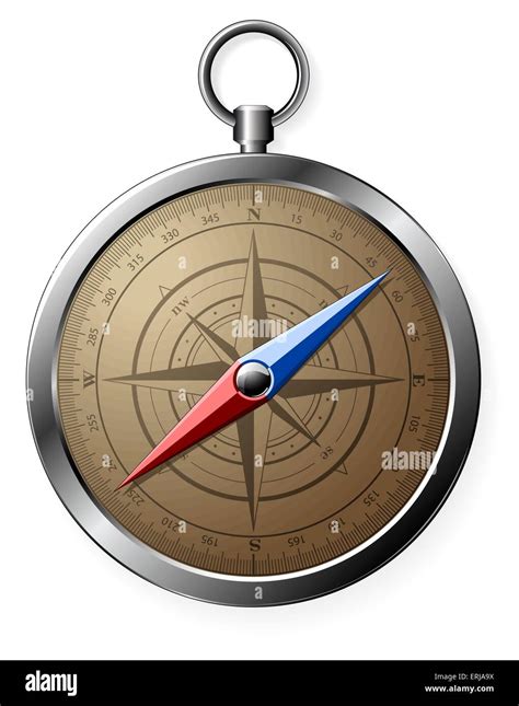 Steel Detailed Compass Isolated On White Stock Vector Image And Art Alamy