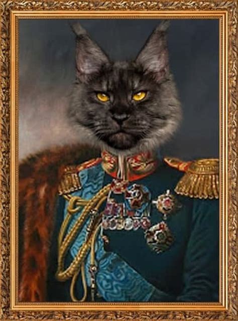 Custom Royal Pet Portrait Cat Portrait Renaissance Pet Etsy