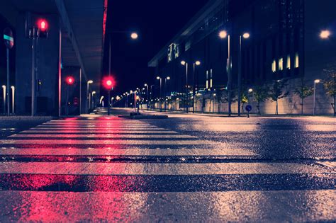 Night City Street Background
