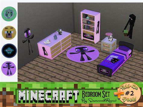 Mod The Sims Minecraft Bedroom Set Add On Pack 2