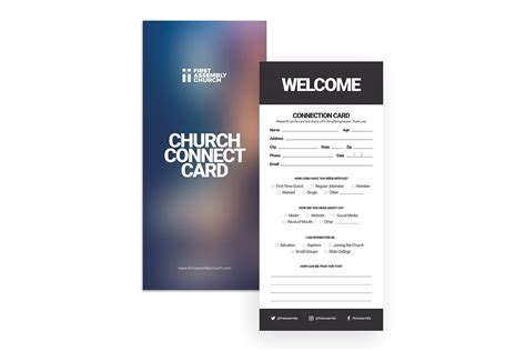 Awesome Church Connection Card Template Green House Schools