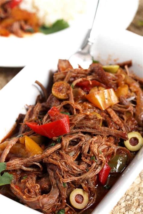 Cuban Ropa Vieja Flank Steak Slow Cookerinstead Of Crushed Tomatoes