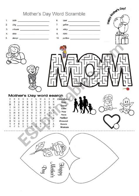 Mother Day Worksheets