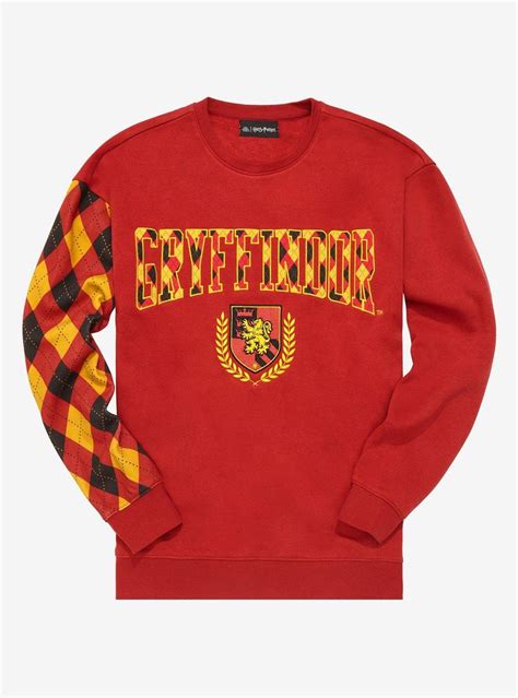 Boxlunch Harry Potter Gryffindor Argyle Crewneck Boxlunch Exclusive