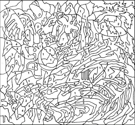 Color By Numbers For Adults Coloring Pages For Teenagers Color By