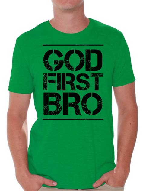 Awkward Styles God First Bro T Shirt For Men Christian Mens Shirts