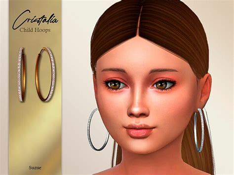 Cristalia Child Hoops Earrings By Suzue From Tsr • Sims 4 Downloads