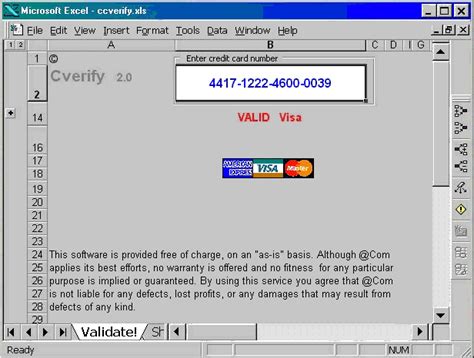 A valid credit card number can be easily generated using credit card generator by assigning different number prefixes for all credit card companies. ~~@Com ~~|~~~~~Credit Card Verification~~~~~