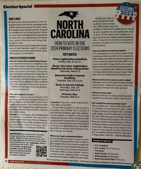 How To Vote In The North Carolina Primary Elections An Aarp Bulletin