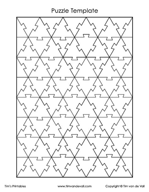 Equilateral Triangle Puzzle Template Tims Printables