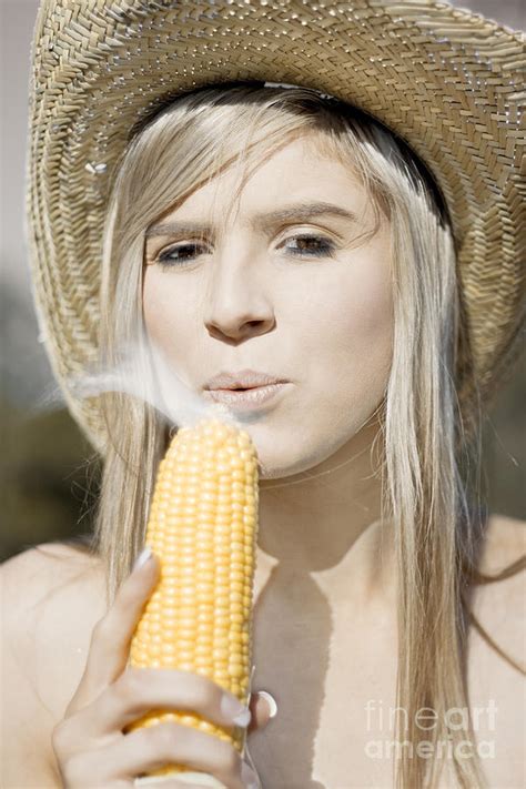 smoking hot corn cob woman photograph by jorgo photography