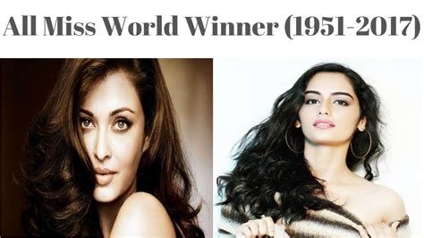All Beautiful Miss World Winners From 1951 2017 2017 67 Most