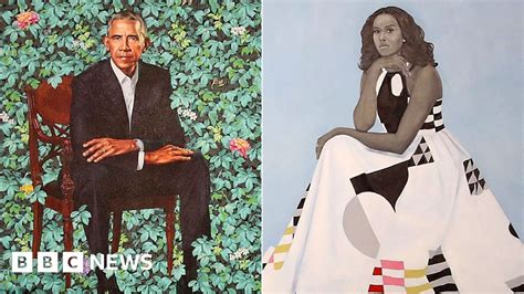 Barack And Michelle Obamas Official Portraits Unveiled Bbc News