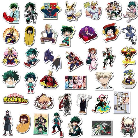 50pcs My Hero Academia Stickers Anime Sticker Comic Sticker Etsy