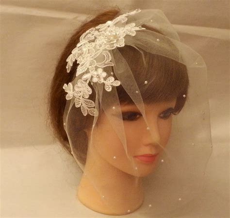 Birdcage Veilwedding Bridal Hairpiece Whiteivory Vintage Inspired