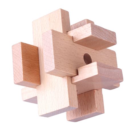 Brain Game 3d Wooden Puzzle Wooden Lock Toy Brain Twisters Iq Puzzle