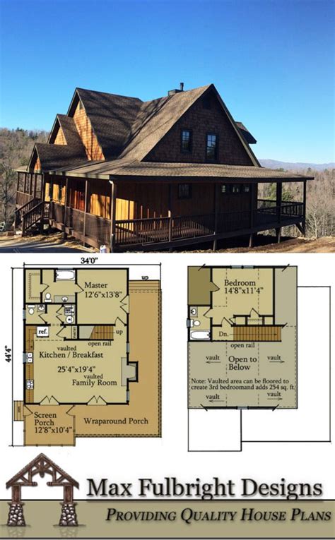 Mountain Cabin House Plans With Garage Dinnya Home Design