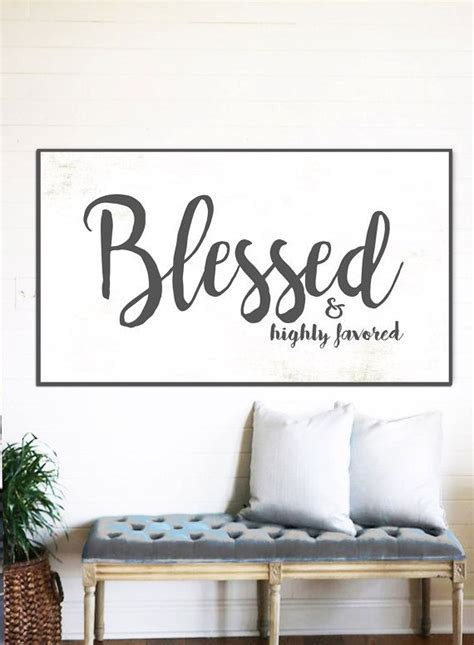 Our personalized family name signs and established wall decor are a great gift idea for weddings walls of wisdom farmhouse style vintage signs ad that extra detail to your rustic home. BLESSED SIGN Rustic Sign Gift for Her Home Decor Farmhouse ...