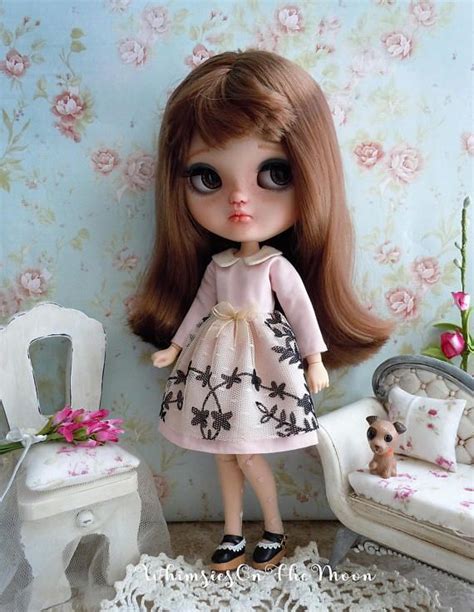 Blythe Or Pullip Soft Pink Victorian Chic Collared Lace Etsy Pink Victorian Soft Pink Pink