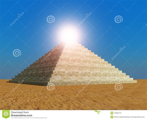 Pyramid Against The Sun Stock Illustration Illustration Of Prism