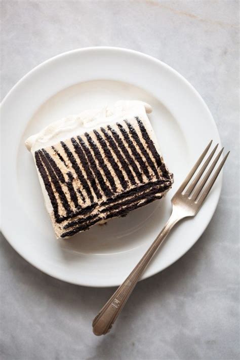 Cake At All Its Layers Of Chocolate Wafer Cookies And Whip Cream So