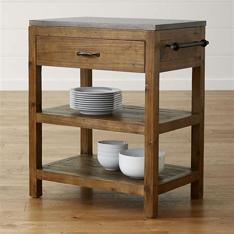 Industrial metal and wood kitchen island cart. Shop Bluestone Reclaimed Wood Small Kitchen Island. The ...