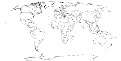 World Political Map Blank A4 Size Printable Form Templates And Letter