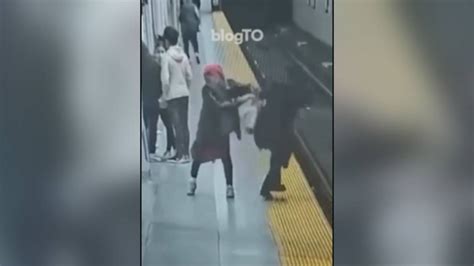 Video Shows Moment Woman Was Pushed Onto Tracks At Toronto Subway Station Toronto Globalnewsca