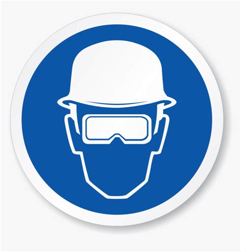 Symbol Free Download Wear Hard Hat Safety Glasses Sign Hd Png Download Kindpng