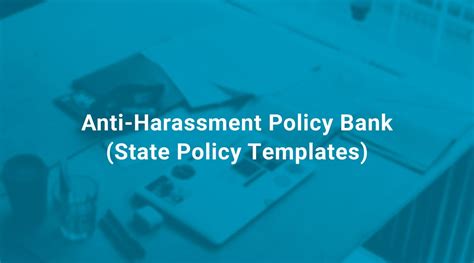 Anti Harassment Policy Bank State Policy Templates