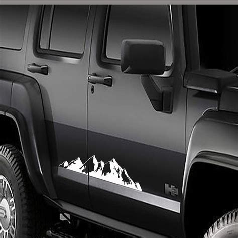 76x16cm Snow Mountain Car Stickers Vinyl Decal Auto Body Truck Tailgat
