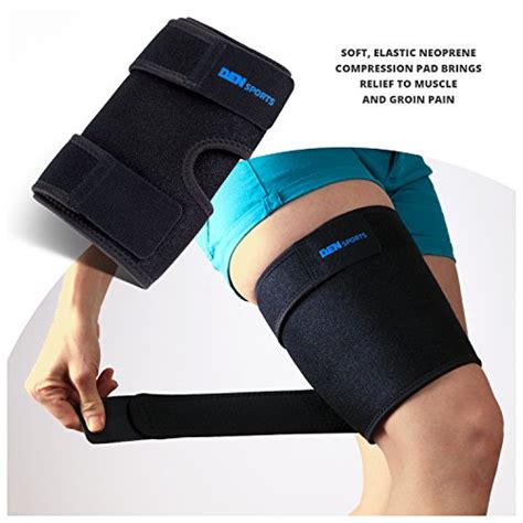 Densports Hamstring Compression Sleeve Brace Thigh Trimmer Support And