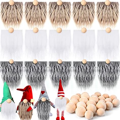 15 Pcs Gnome Beards For Crafting Easter Day Faux Fur Fabric Precut
