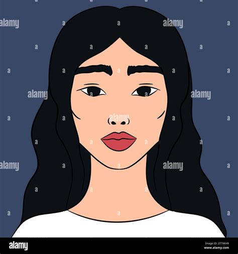 Asian Woman Brunette Stock Vector Images Alamy