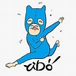 【異肚。插畫 / YIDO】一個幻想當英雄，沒有人魚線，只有鮪魚肚的小藍人。 | 奇奇筆記